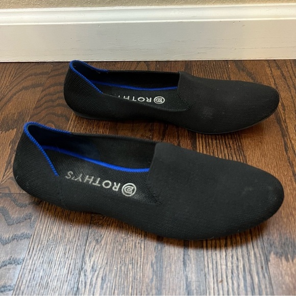 Rothy’s Women Shoes Black Loafers Slip On Ballet Flats Size 11 Solid Knit Round, - Picture 5 of 16
